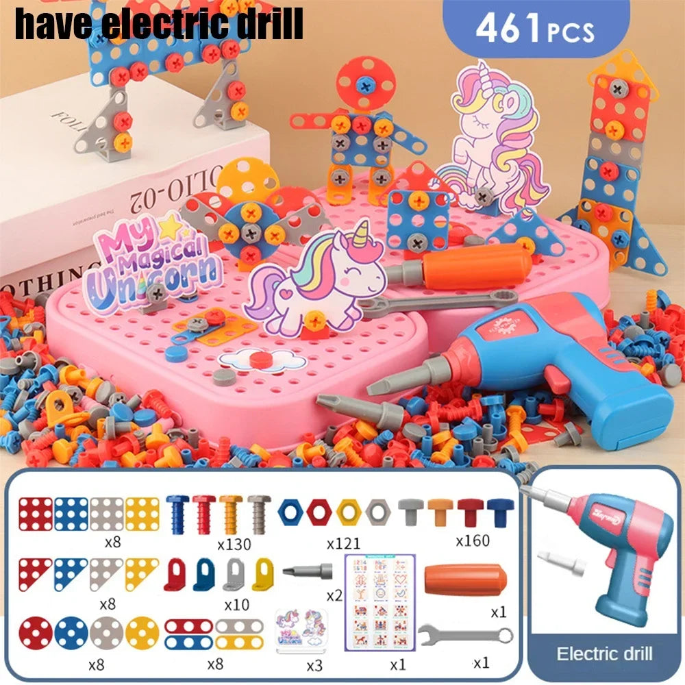 Electric Set Drill Screw Kids Toy