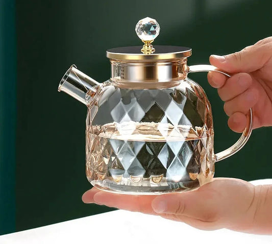 Large Capacity Diamond Tea Pot