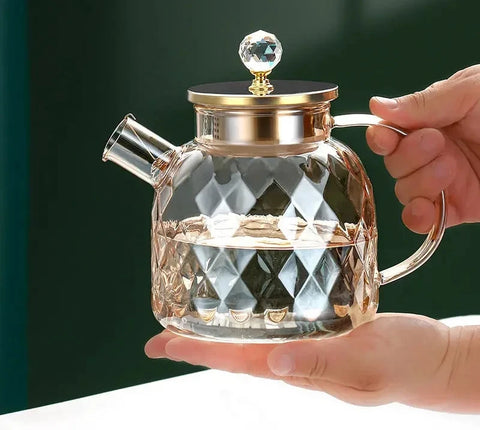 Large Capacity Diamond Tea Pot - Improve Center