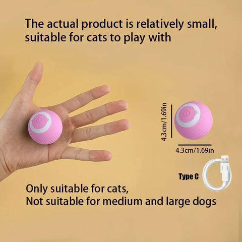 Cat Auto Rolling Ball With Tail - Improve Center