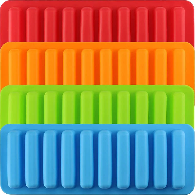 Silicone Ice Cube Tray – 10-Cavity Long Finger Shape Mold