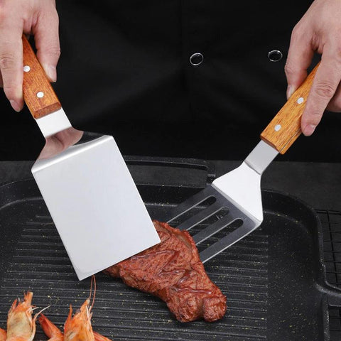 Stainless Steel Spatula with Wooden Handle - Improve Center