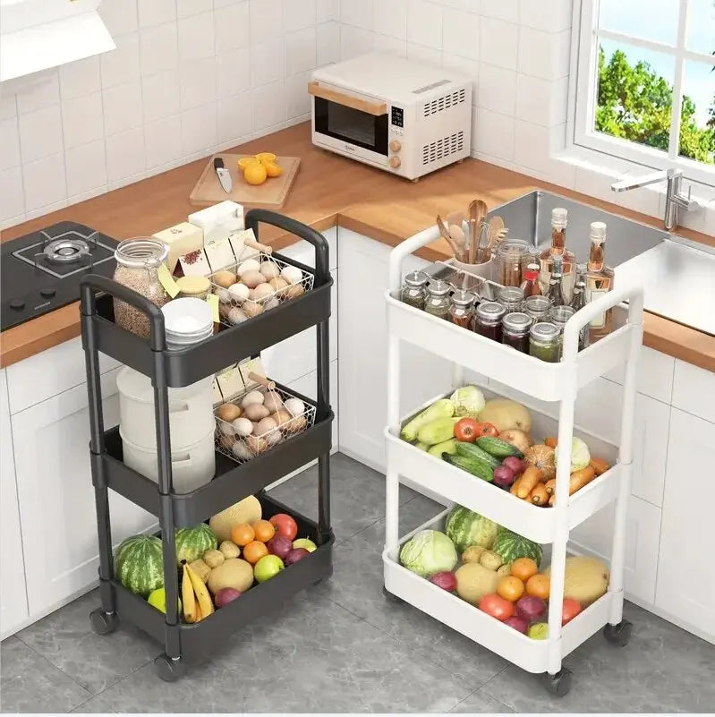 1 PC 3-Layer Rolling Plastic Storage – Improve Center