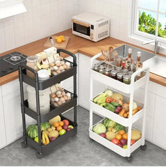 1 PC 3-Layer Rolling Plastic Storage