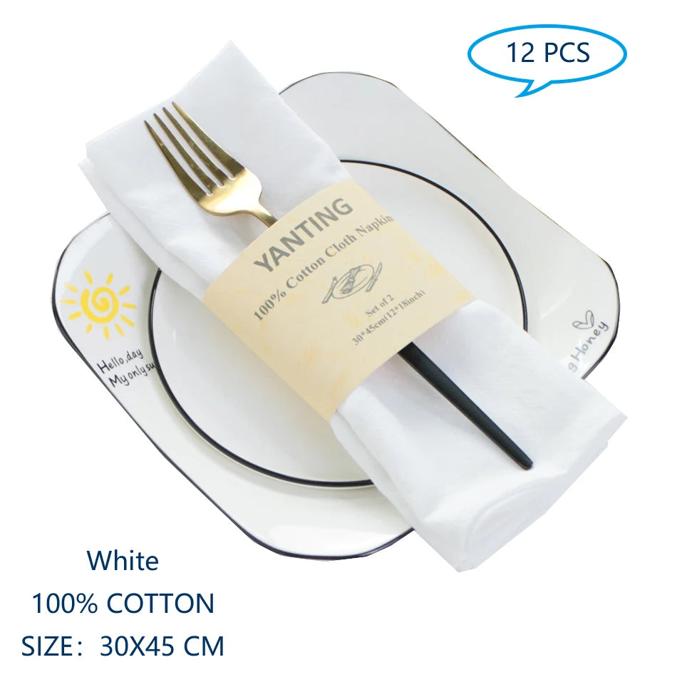 12 30x45cm Table Cloth Napkins - Improve Center