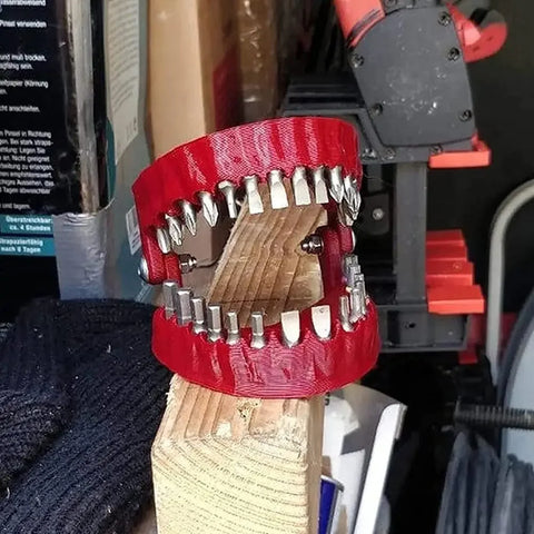 Funny Denture Drill Bit Holder – 1/4" Hex Screwdriver Bit Adapter & Teeth-Shaped Tool Holder
