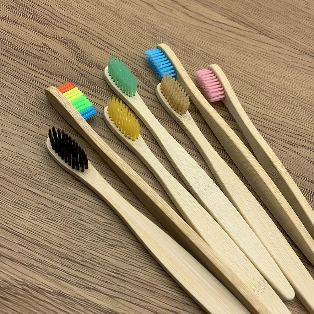 10PCS Biodegradable Bamboo Toothbrush