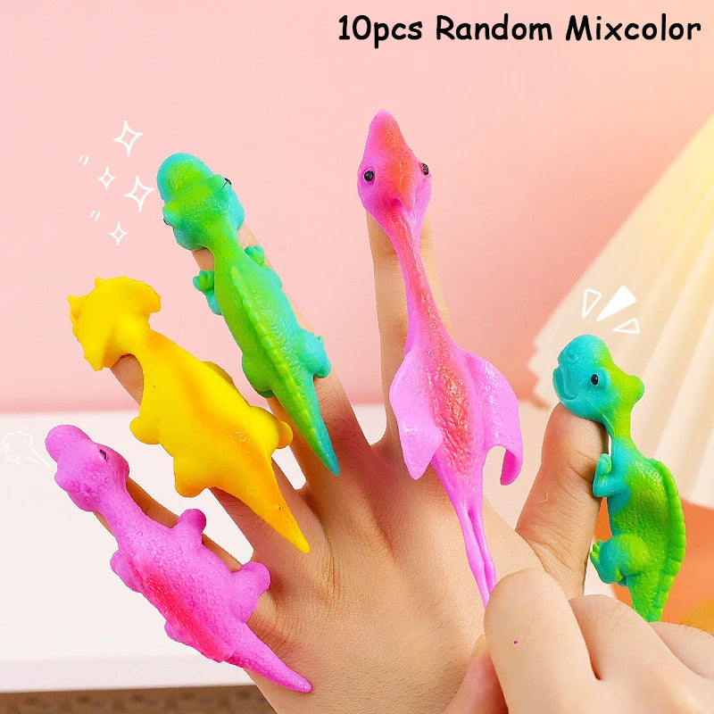 10Pcs Finger Catapult Dinosaur