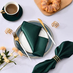 12Pcs 30X30cm Satin Table Napkin