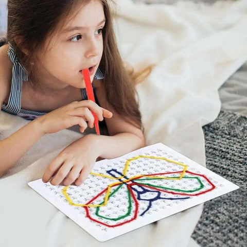 Thread Board Lacing Toy - Improve Center