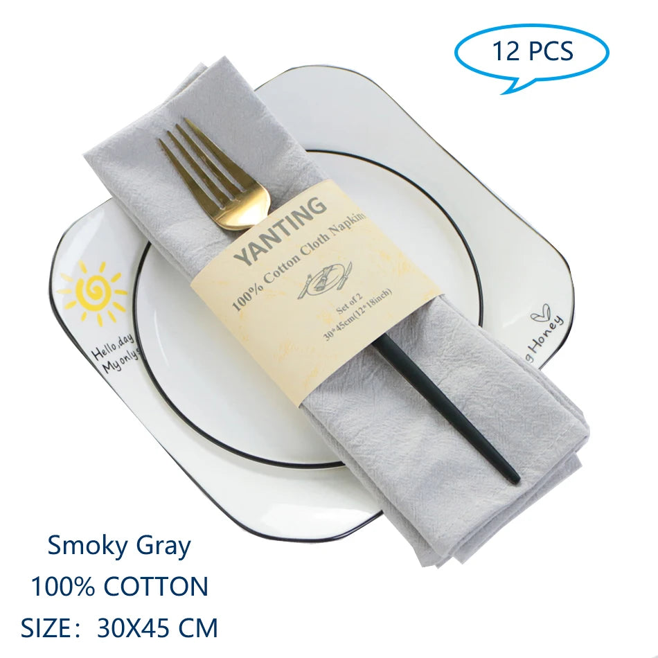 12 30x45cm Table Cloth Napkins - Improve Center