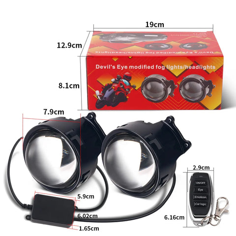 Dynamic LED Devil Eye Car Headlights – Eagle Eye Projector Headlight Assembly with Custom Lighting