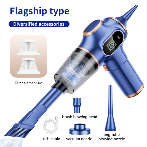 Rechargeable Portable Vacuum Cleaner – Multi-Surface Car & Home Use
