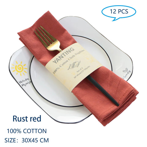 12 30x45cm Table Cloth Napkins - Improve Center