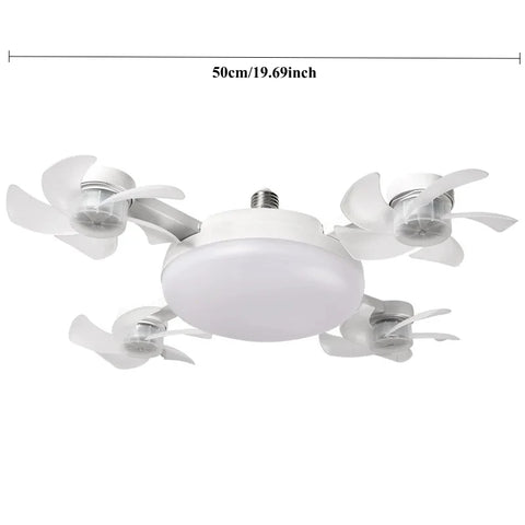 Modern Smart Ceiling Fan Light – Silent Remote-Controlled Dimmable LED