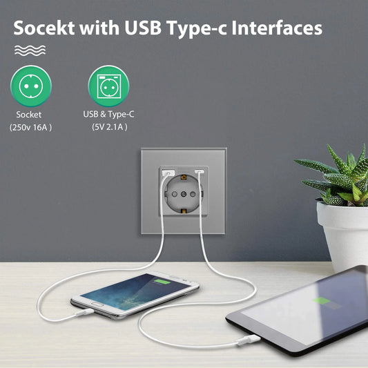 16A Wall Power Socket - Improve Center