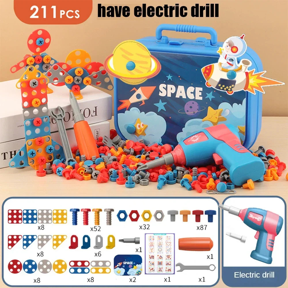 Electric Set Drill Screw Kids Toy