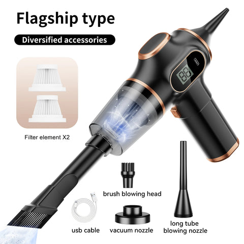 Rechargeable Portable Vacuum Cleaner – Multi-Surface Car & Home Use