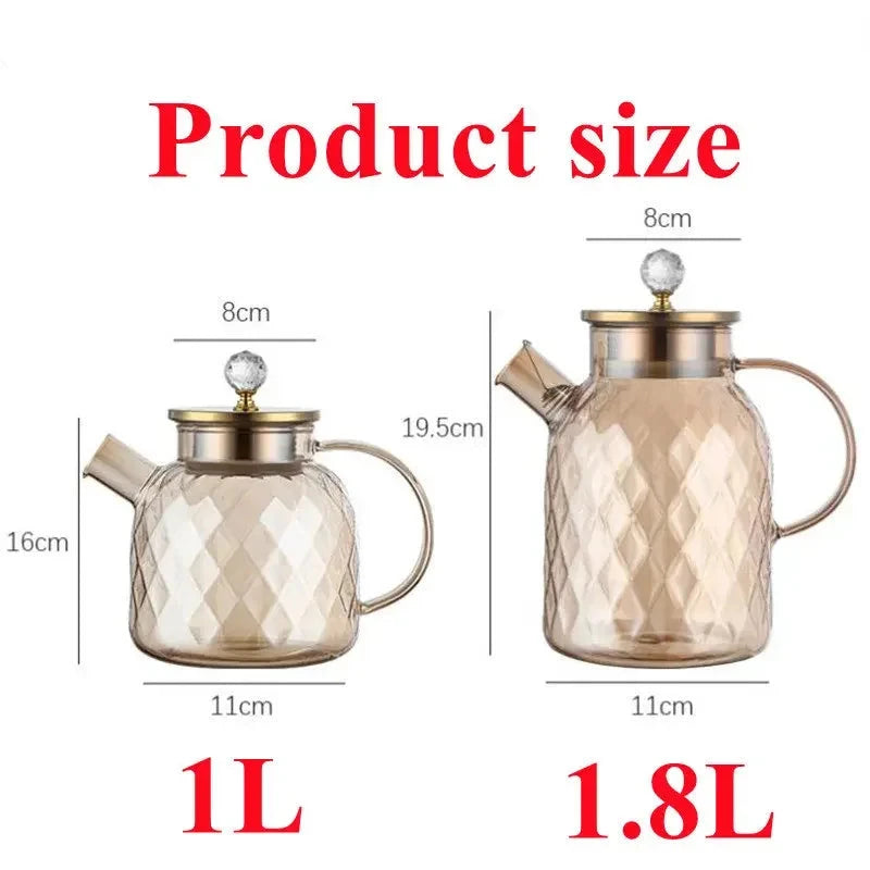 Large Capacity Diamond Tea Pot