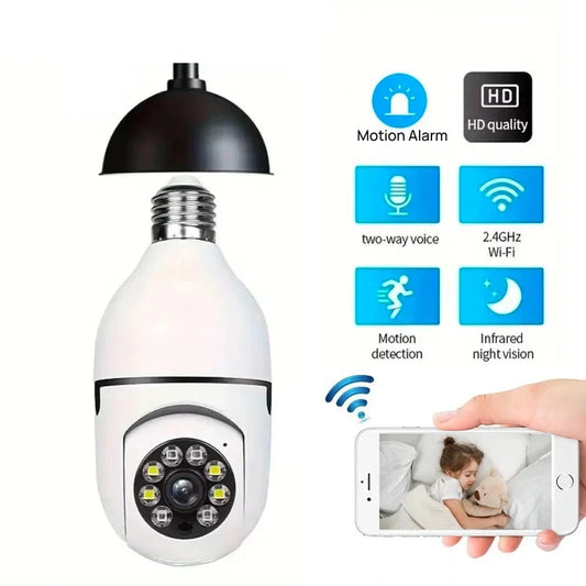 2.4G E27 Bulb Wifi Surveillance Camera