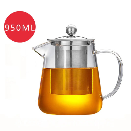 Heat Resistant Glass Teapot - Improve Center