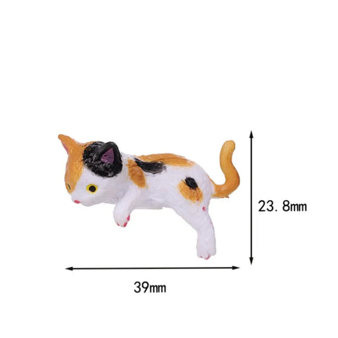 Cute Sleeping Cat Resin Figurines – Adorable Kitten Home Decor Ornaments & Miniature Landscape Decorations