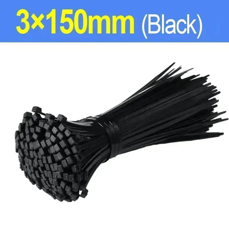 500/100Pcs Plastic Nylon Cable Ties - Improve Center