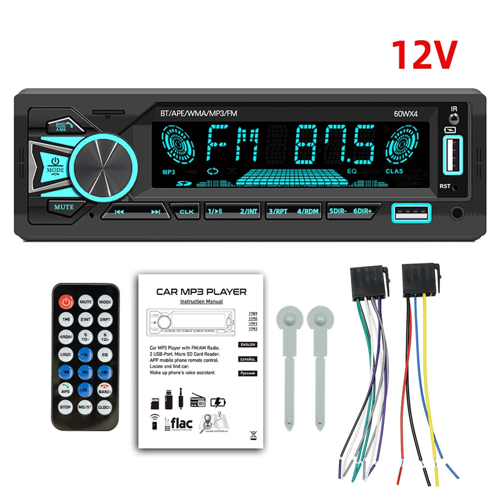 Car Radio 1Din Stereo Bluetooth MP3 Player - Improve Center