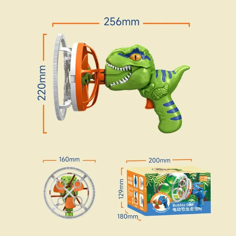 Bubble Gun Bubble Machine Dinosaur Bubbles Machine Toys Suitable for Children and Toddlers Bubble Gun Party Gifts Birthday - Improve Center