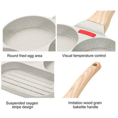 Nonstick 3/4-Hole Omelet Pan