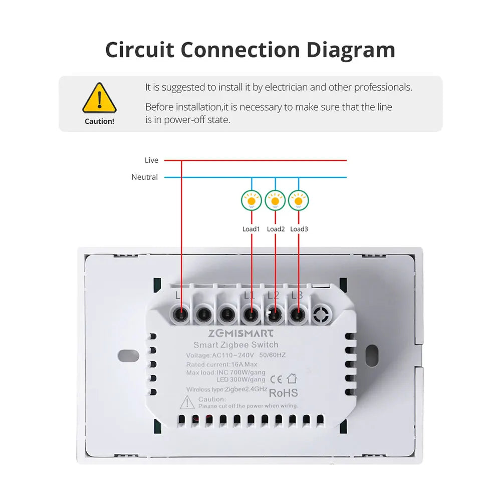 Zigbee US Wall Light Switch