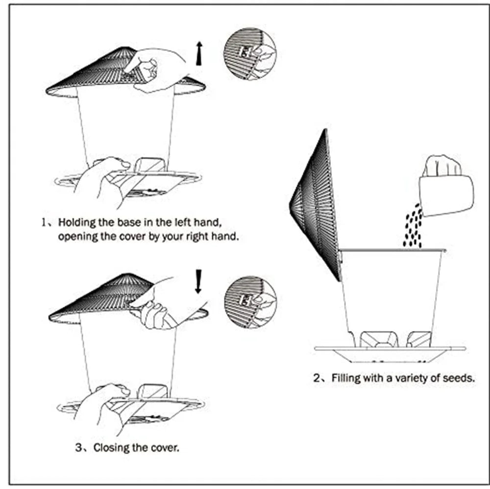 Outdoor Bird Feeder with Multiple Holes