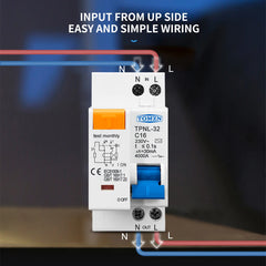 230V 1P+N Residual current Circuit breaker