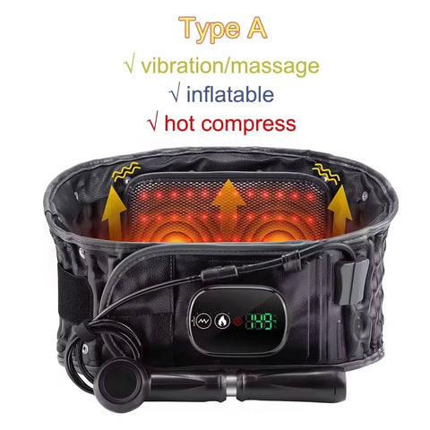 Heating Waist Massager Belts Vibration Inflatable Heated Pads Back Protector Waist Massage Relax Warmer