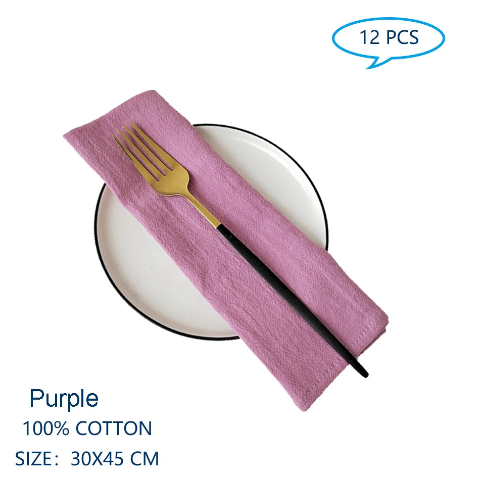 12 30x45cm Table Cloth Napkins - Improve Center