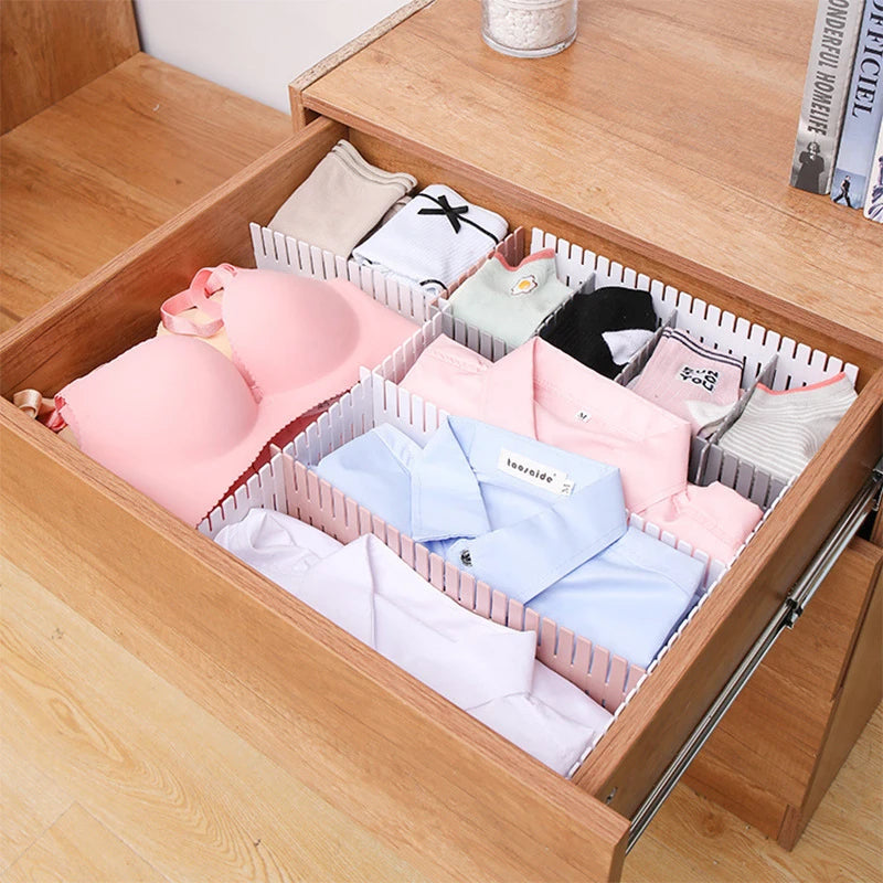 4Pcs Adjustable Drawer Divider