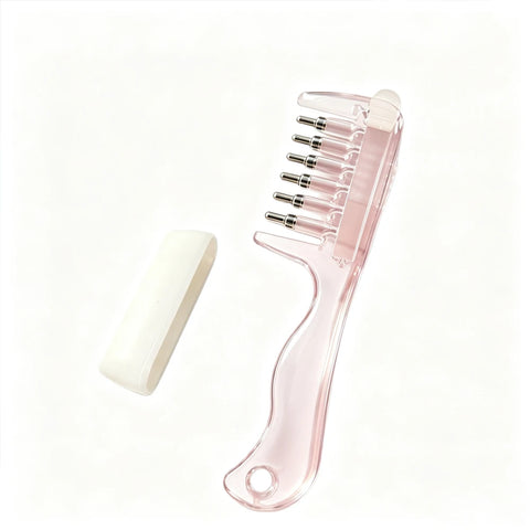 Hair Oil Applicator Comb with Scalp Massager – Built-In Liquid Reservoir & Rolling Metal Teeth
