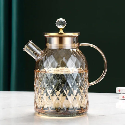 Large Capacity Diamond Tea Pot - Improve Center