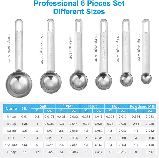 Stainless Steel Measuring Spoons Cups Set - Improve Center