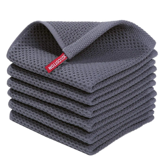 100% Cotton Waffle Weave Dish Cloths - Improve Center