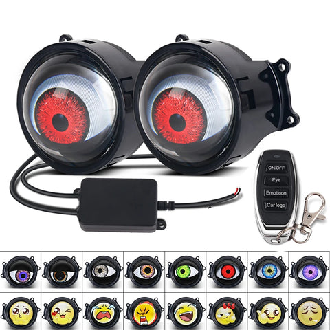 Dynamic LED Devil Eye Car Headlights – Eagle Eye Projector Headlight Assembly with Custom Lighting