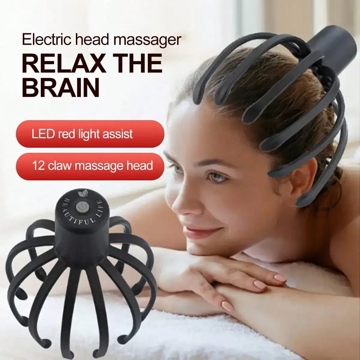 Intelligent Electric Octopus Head Massager