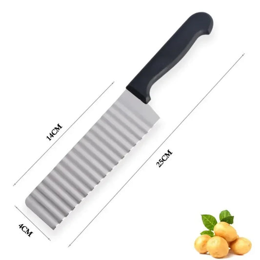 Vegetable Fruit Crinkle Wavy Slicer Knife - Improve Center