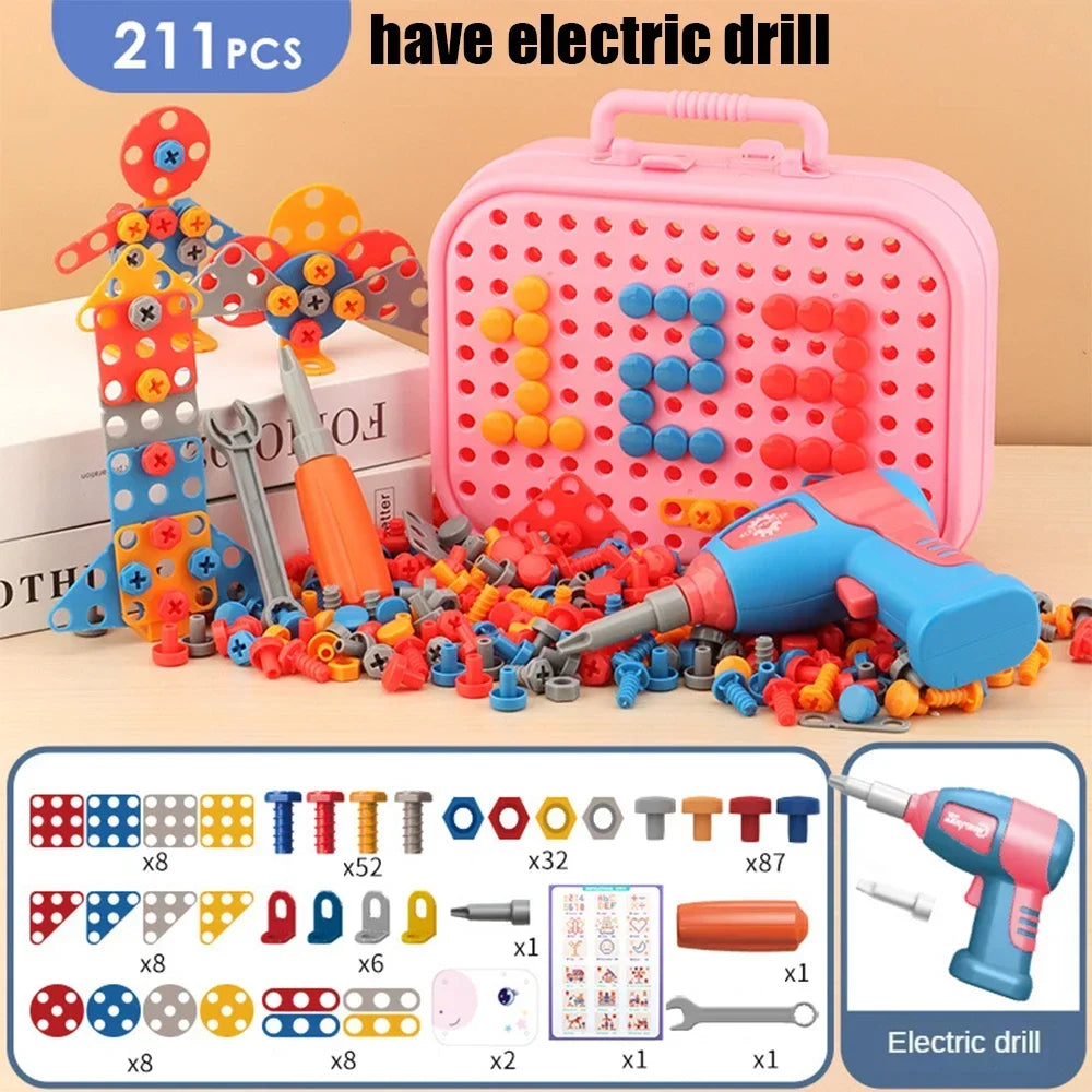 Electric Set Drill Screw Kids Toy - Improve Center