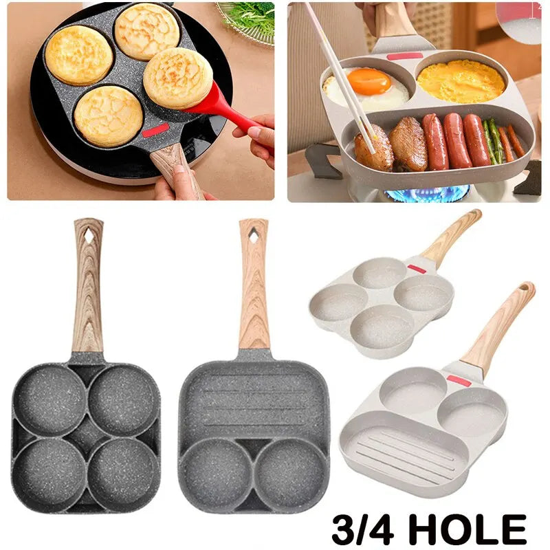 Nonstick 3/4-Hole Omelet Pan