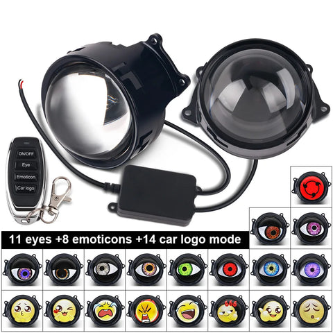 Dynamic LED Devil Eye Car Headlights – Eagle Eye Projector Headlight Assembly with Custom Lighting