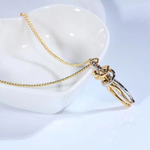 Couple Hugging Necklace - Improve Center