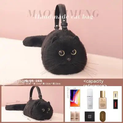 Plush Cat Shoulder Bag