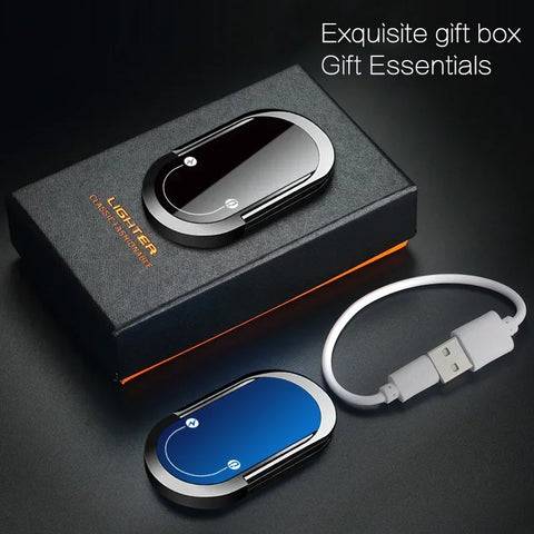 Phone Case Ring with Built-in USB Rechargeable Lighter