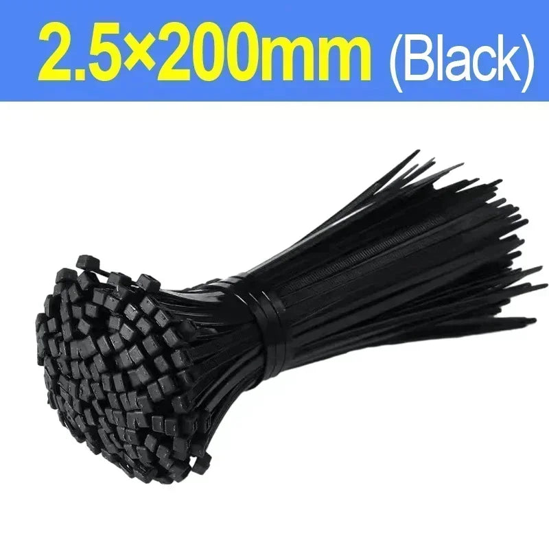 500/100Pcs Plastic Nylon Cable Ties - Improve Center